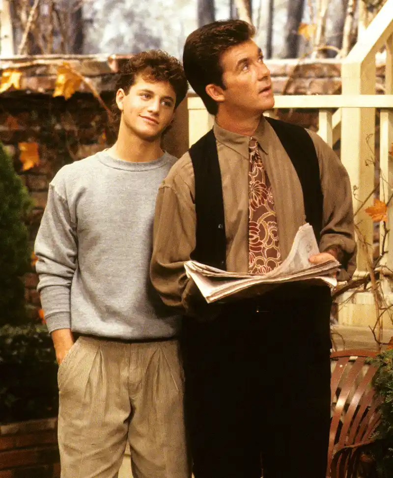 Kirk Cameron and Alan Thicke in Growing Pains.