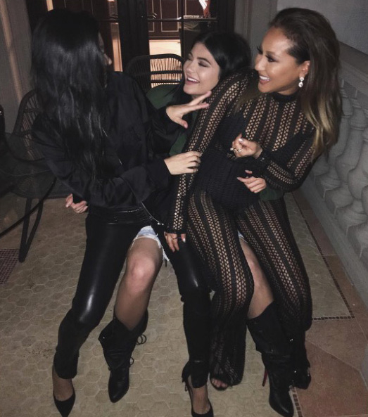 Kourtney Kardashian, Kylie Jenner & Adrienne Bailon