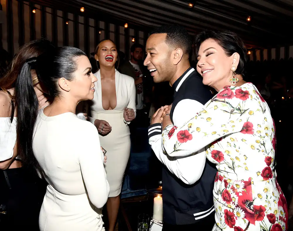 Kourtney Kardashian, Chrissy Teigen, John Legend, and Kris Jenner