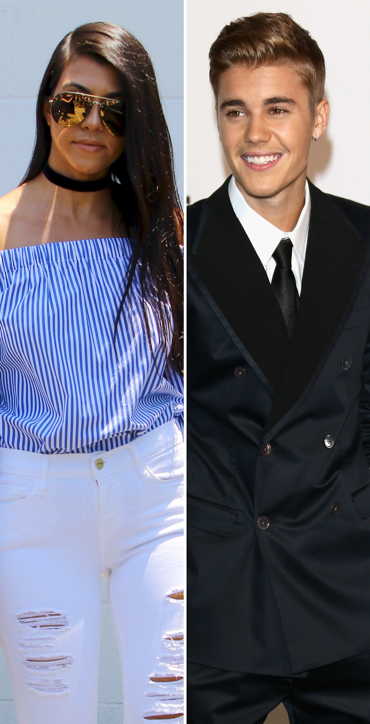 Kourtney Kardashian and Justin Bieber