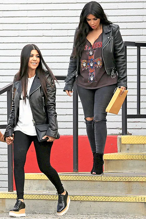 Kourtney and Kim Kardashian