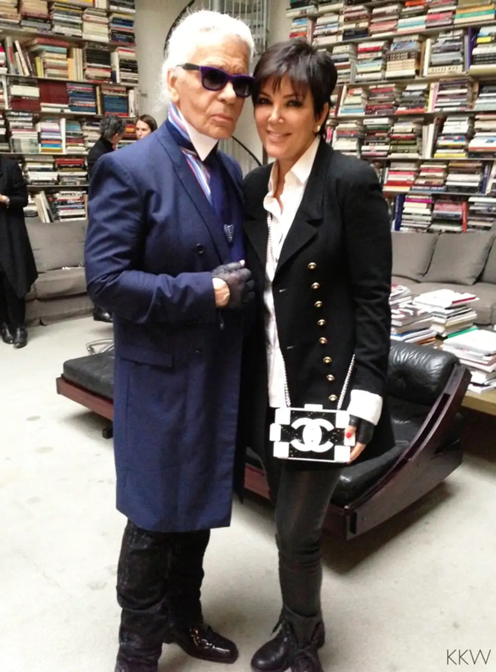 Karl Lagerfeld and Kris Jenner