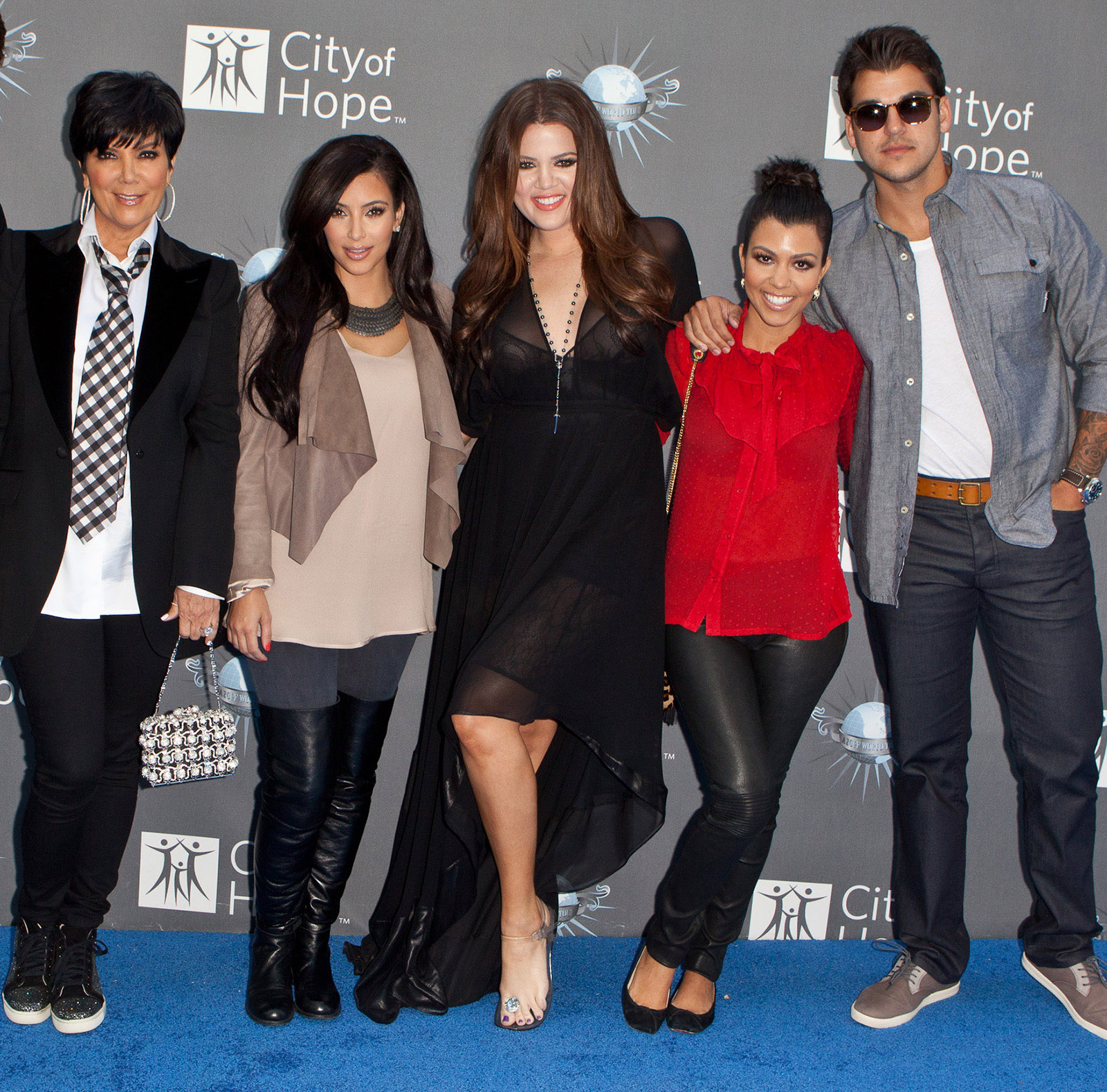 Kris Jenner, Kim, Khloe, Kourtney and Rob Kardashian.