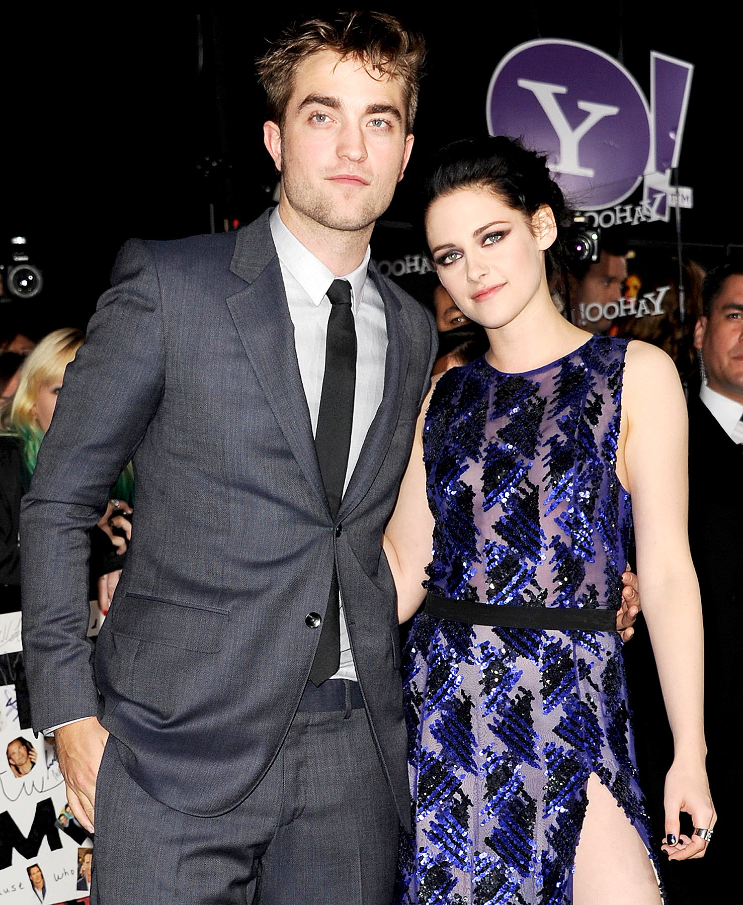 Robert Pattinson and Kristen Stewart arrive at the premiere of Summit Entertainment's "The Twilight Saga: Breaking Dawn - Part 1" at Nokia Theatre L.A. Live on November 14, 2011 in Los Angeles, California.