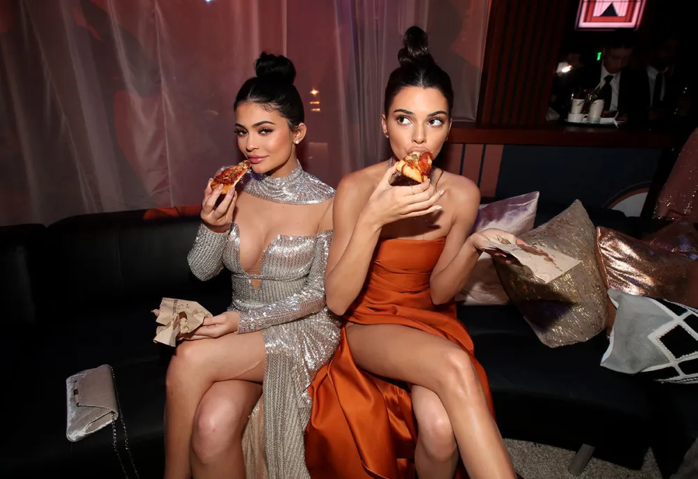Models Kylie Jenner and Kendall Jenner pose during the Universal, NBC, Focus Features, E! Entertainment Golden Globes Afterparty Sponsored by Chrysler held at the Beverly Hilton Hotel on January 8, 2017