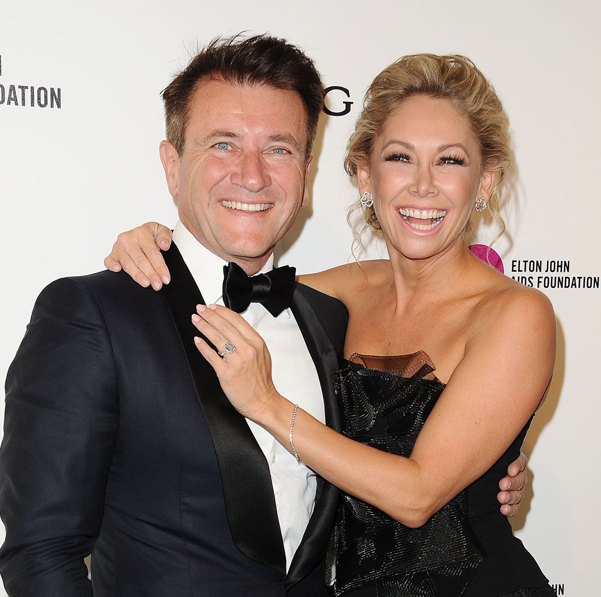 Kym Johnson shows off her stunning new engagement ring at Elton John's Oscars party