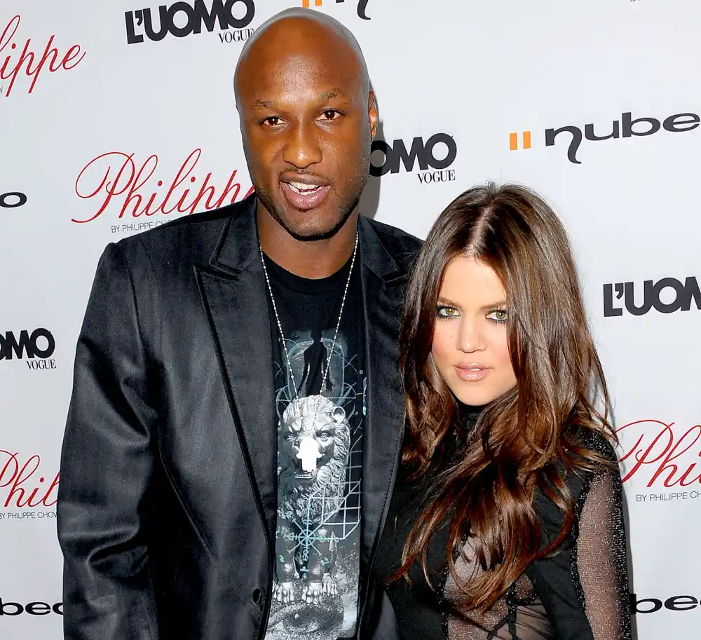 Khlo&eacute; Kardashian and Lamar Odom arrive at the Philippe restaurant grand opening in West Hollywood on October 12, 2009.