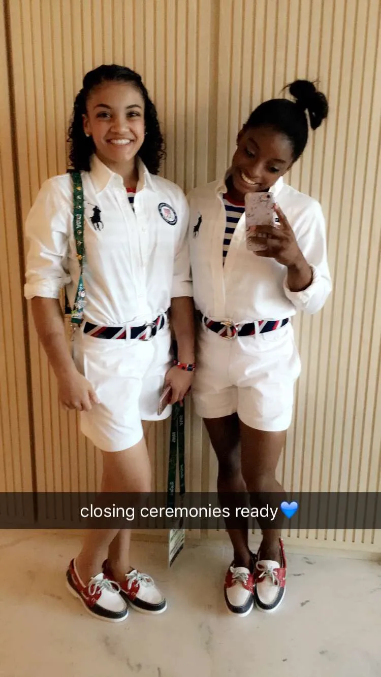 Laurie Hernandez and Simone Biles