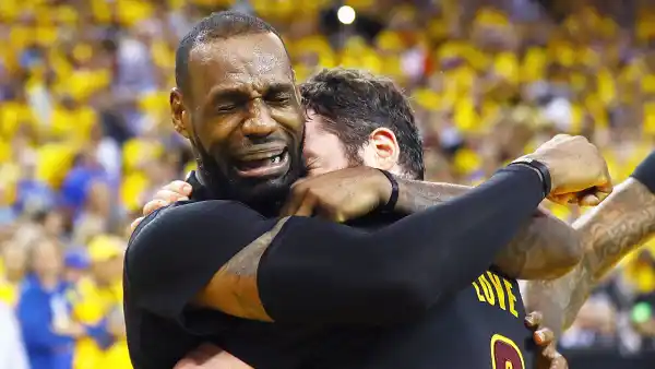 LeBron James crying