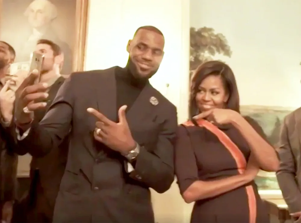 LeBron James and Michelle Obama