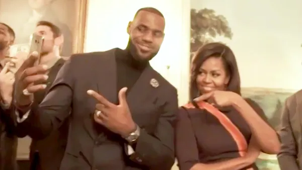 LeBron James and Michelle Obama