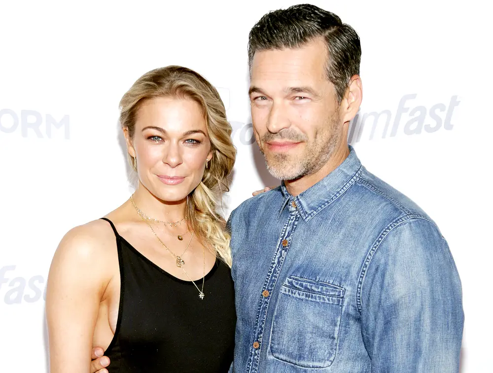 LeAnn Rimes and Eddie Cibrian attend the OK! Magazine's Summer Kick-Off party at W Hollywood on May 17, 2017 in Hollywood, California.