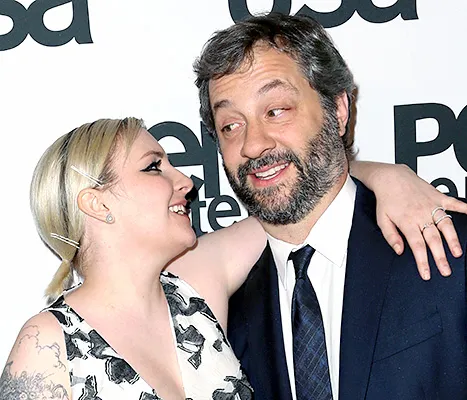 Lena Dunham and Judd Apatow
