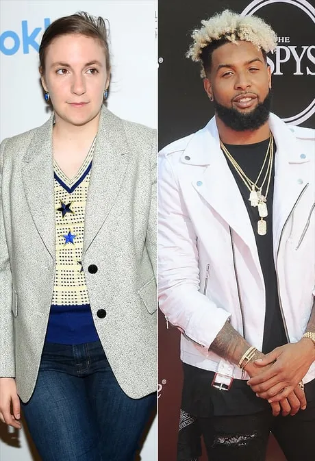 Lena Dunham and Odell Beckham Jr.