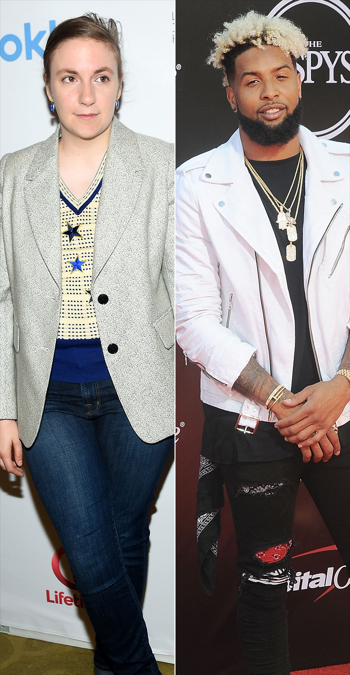 Lena Dunham & Odell Beckham Jr..