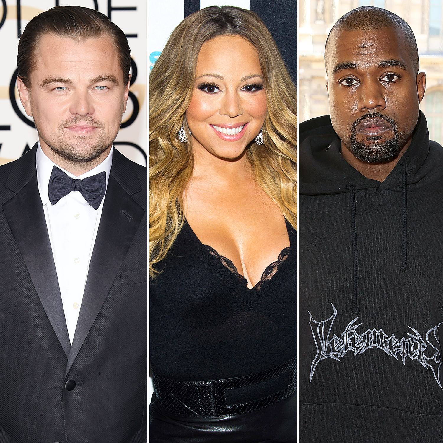 Leonardo DiCaprio, Mariah Carey and Kanye West