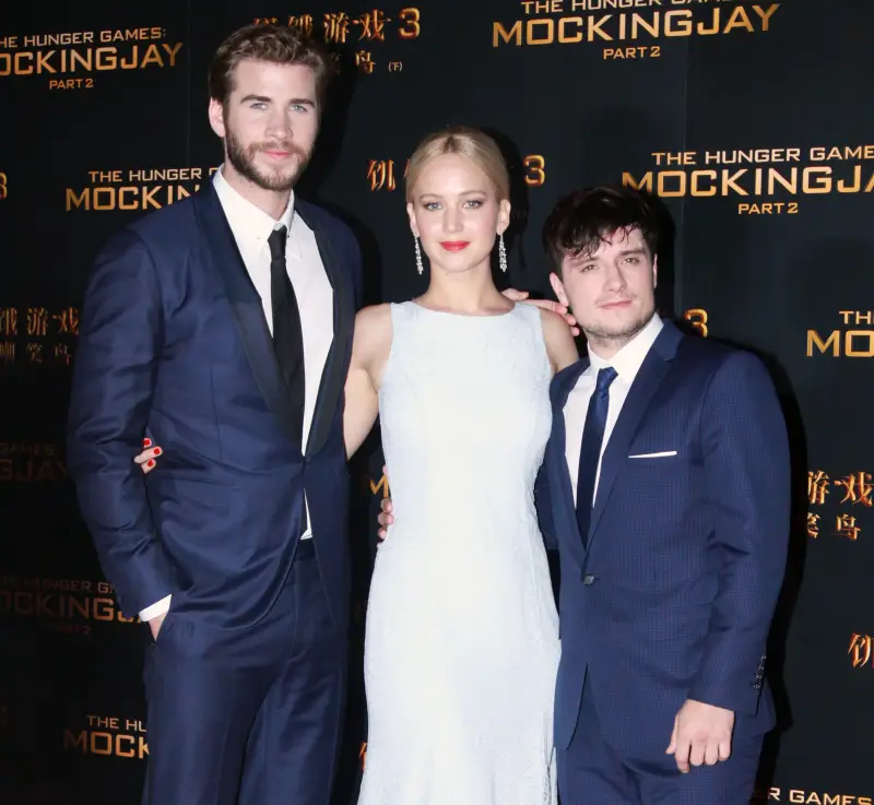Liam Hemsworth, Jennifer Lawrence, and Josh Hutcherson
