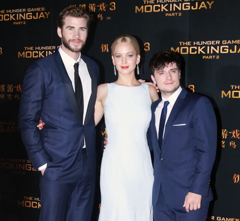 Liam Hemsworth, Jennifer Lawrence, and Josh Hutcherson