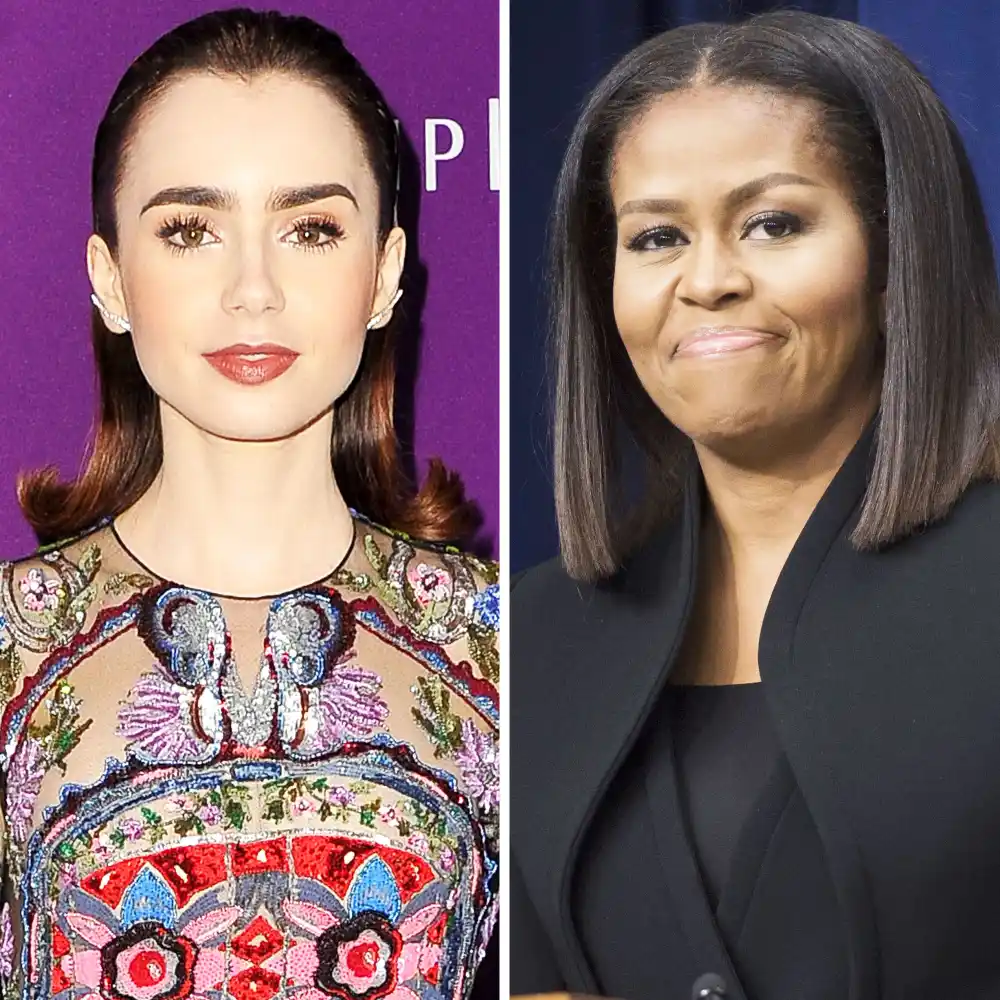 Lily Collins and Michelle Obama