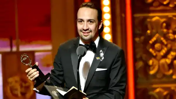 Lin-Manuel Miranda winner Best Book of a Musical for Hamilton at The 70th Annual Tony Awards.