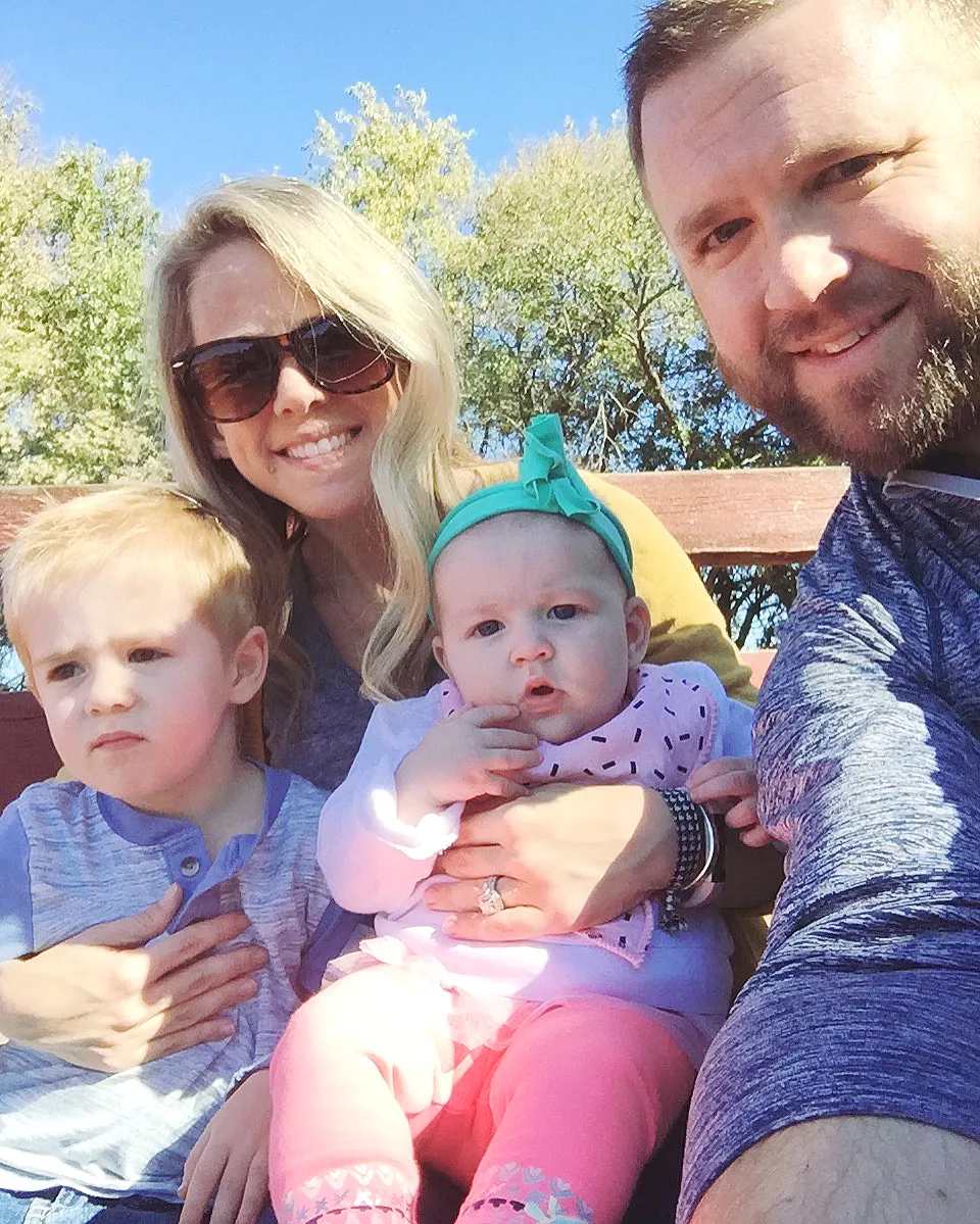 Lindsay and Camden Norris with children Evelyn and Harrison.