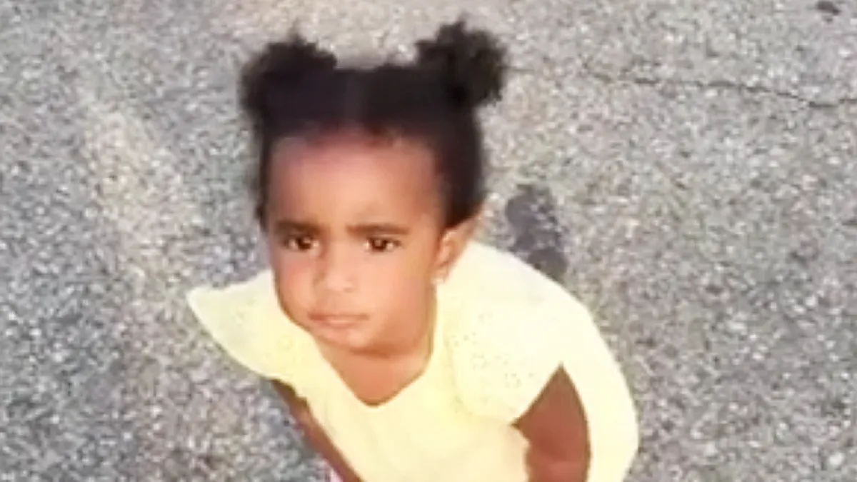 little girl counting