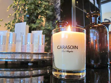 Louise Roe at spa/candle