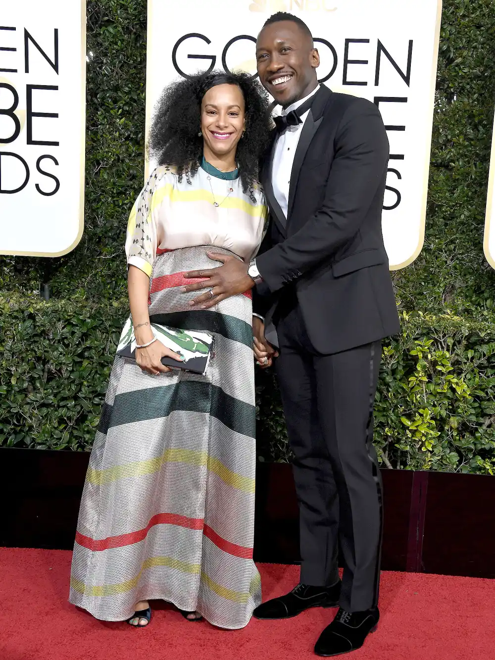 Actor Mahershala Ali (R) and Amatus Sami-Karim attend the 74th Annual Golden Globe Awards at The Beverly Hilton Hotel on January 8, 2017 in Beverly Hills, California.