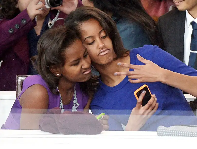 Sasha and Malia Obama