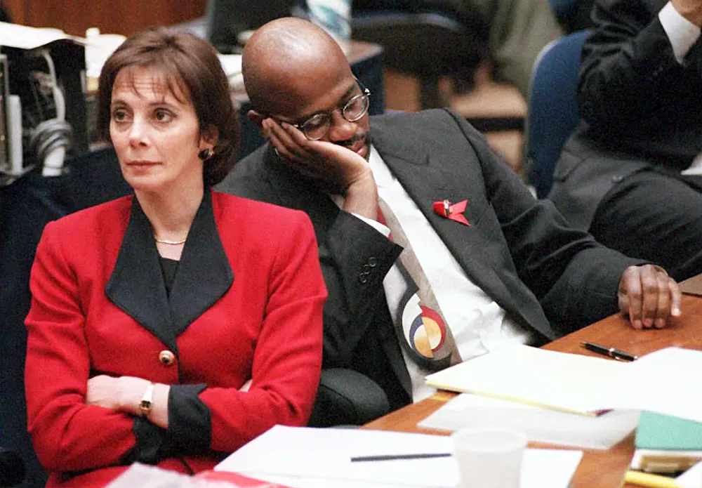 Marcia Clark and Christopher Darden