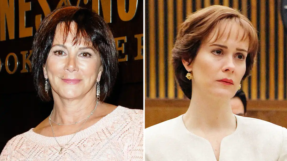 Marcia Clark and Sarah Paulson as Marcia Clark