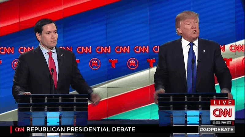 Marco Rubio and Donald Trump