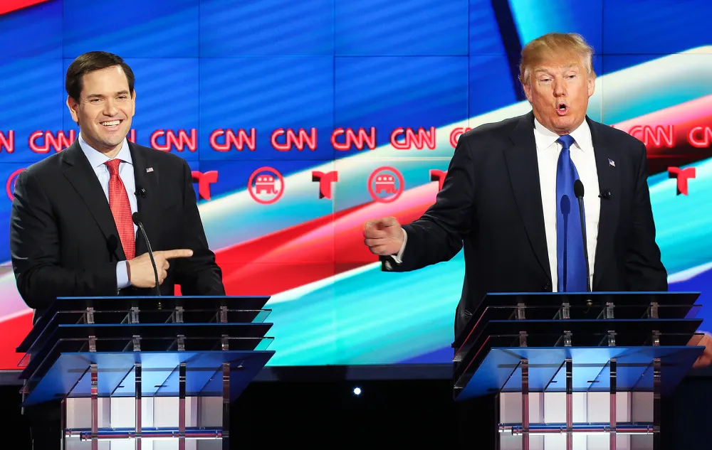 Marco Rubio and Donald Trump
