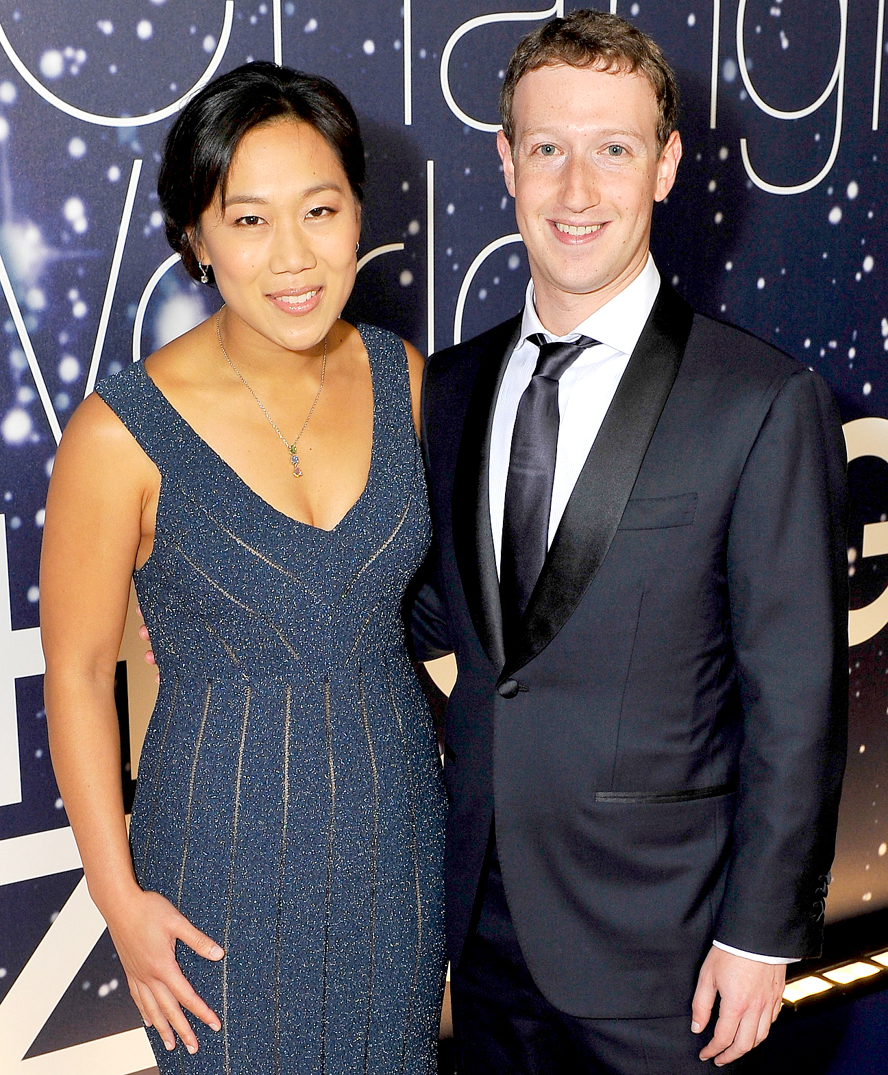 Priscilla Chan and Mark Zuckerberg attend the Breakthrough Prize Awards Ceremony Hosted By Seth MacFarlane at NASA Ames Research Center on November 9, 2014 in Mountain View, California.