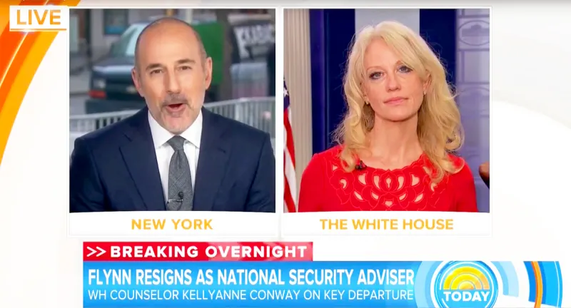 Matt Lauer and Kellyanne Conway