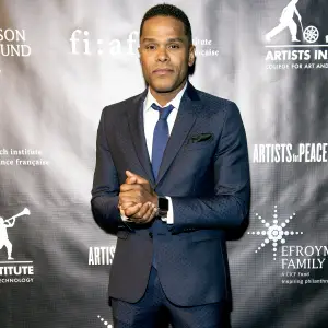 Grammy award winning musician Maxwell attends the French Institute Alliance Franaise and Artists for Peace and Justice "Haiti Optimiste" event at Florence Gould Hall on June 1, 2016 in New York City.