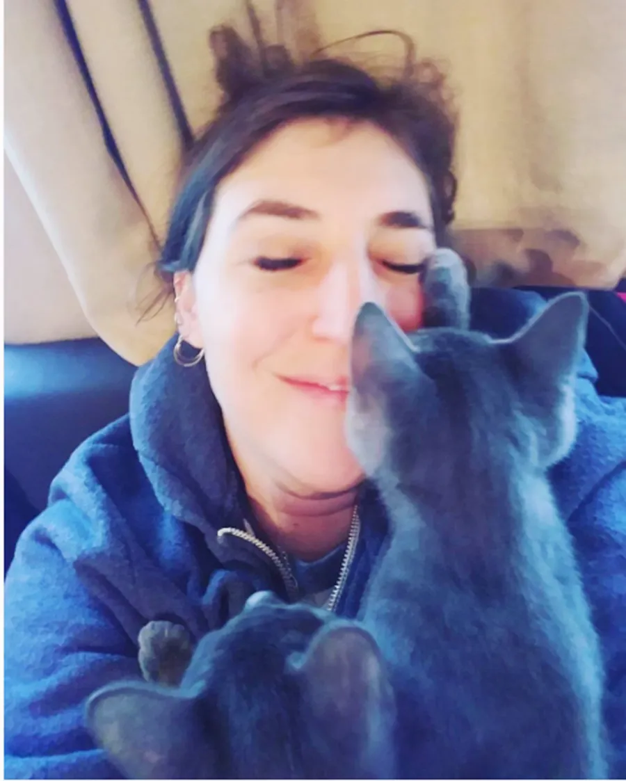 Mayim Bialik and Cat