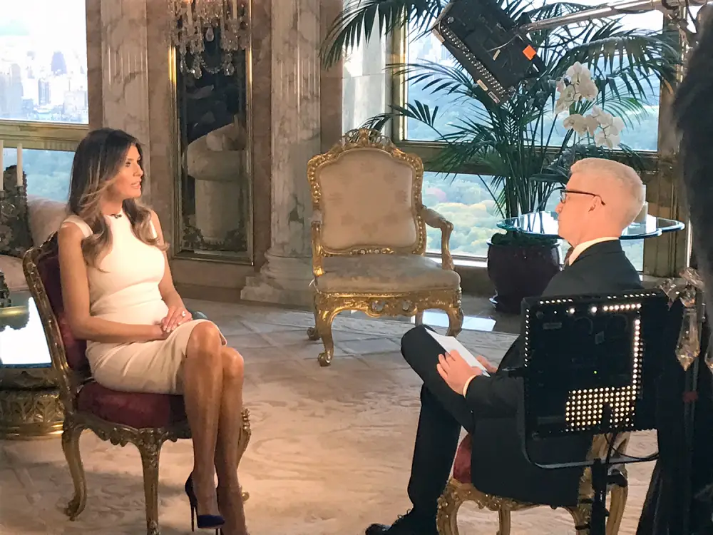 Melania Trump and Anderson Cooper