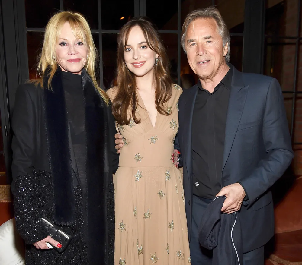 Melanie Griffith, Dakota Johnson, and Don Johnson