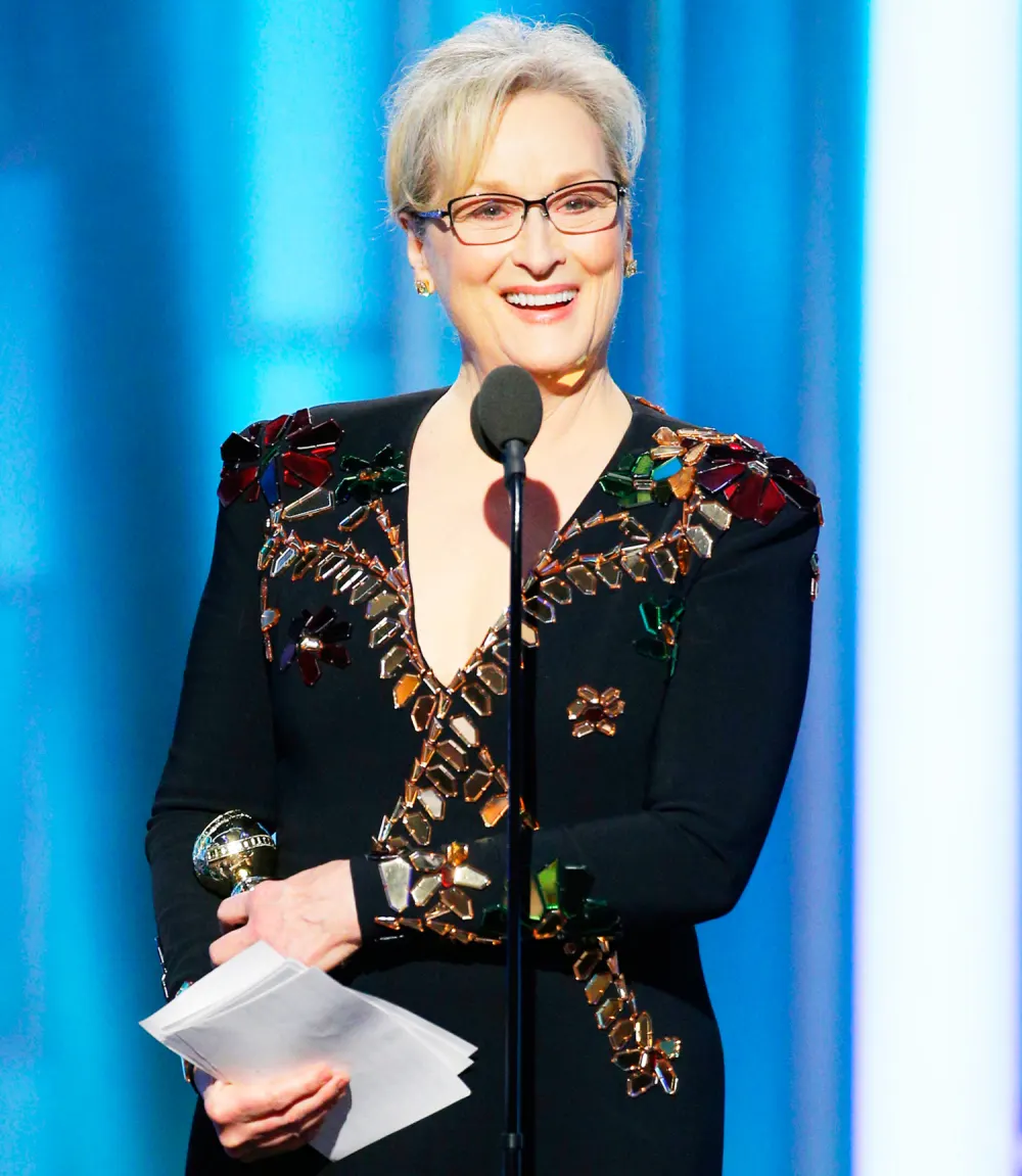 Meryl Streep accepts Cecil B. DeMille Award during the 74th Annual Golden Globe Awards at The Beverly Hilton Hotel on January 8, 2017 in Beverly Hills, California.