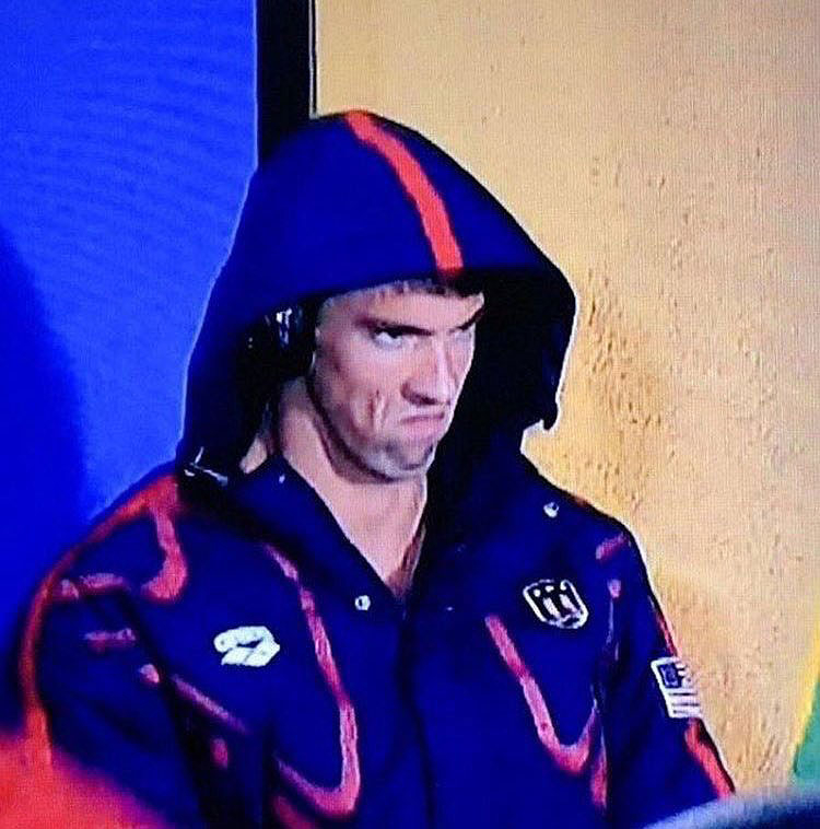 Michael Phelps Gives Chad le Clos a Death Stare at the Rio Olympic Games