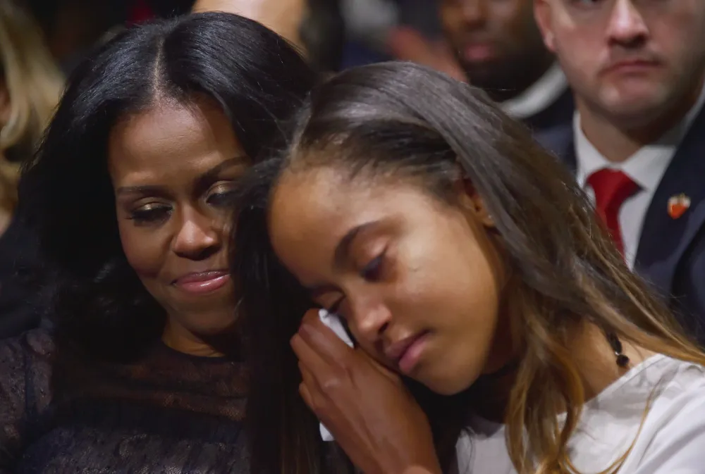 Michelle Obama Malia Crying