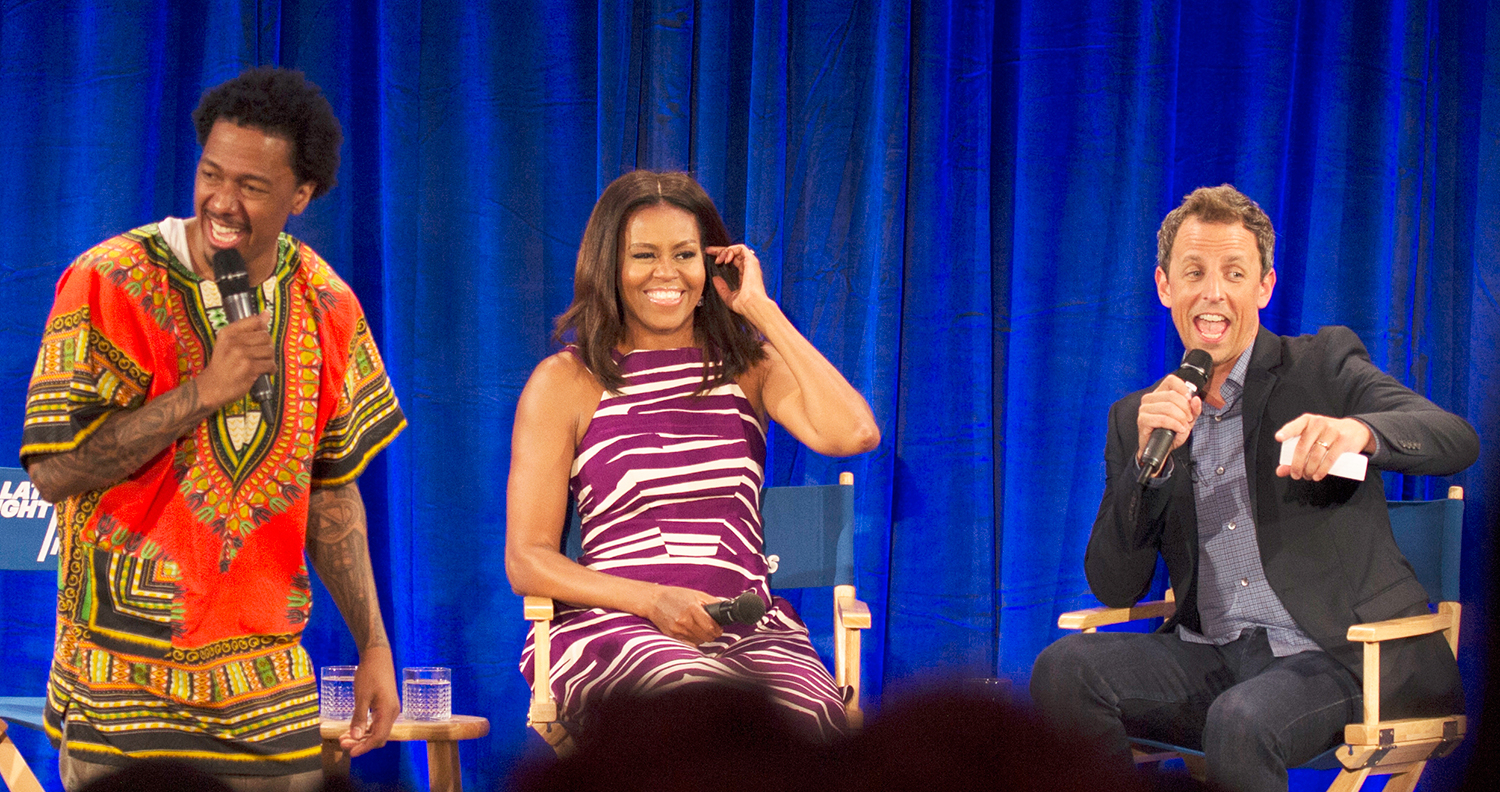 Michelle obama seth meyers and nick cannon 7ec2cfe9 1443 472f a048 1702f1e3148b