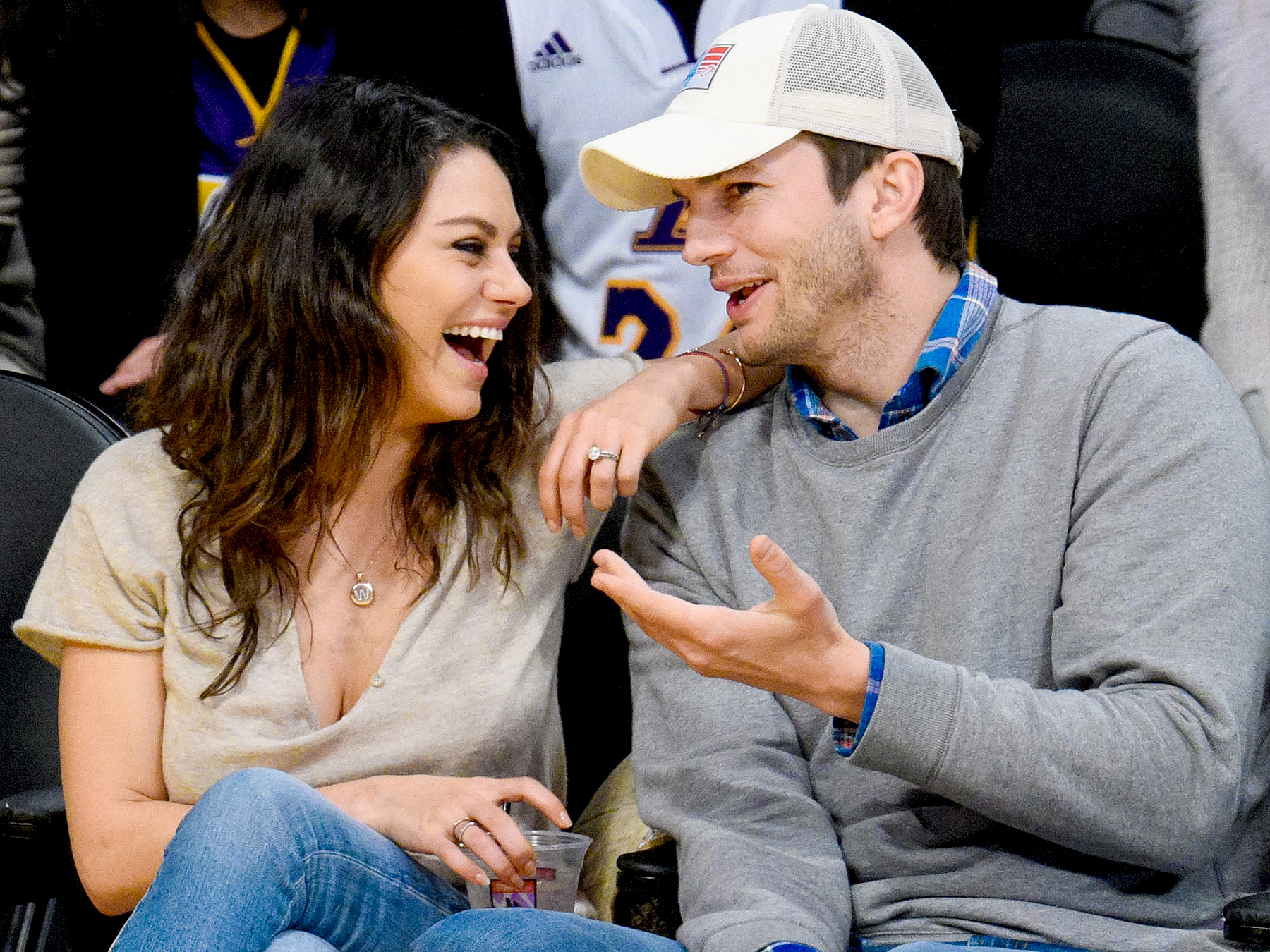 Ashton Kutcher and Mila Kunis attend The Launch Of Ashton Kutcher & Guy Oseary's Sound Ventures At SXSW on March 14, 2015 in Austin, Texas.
