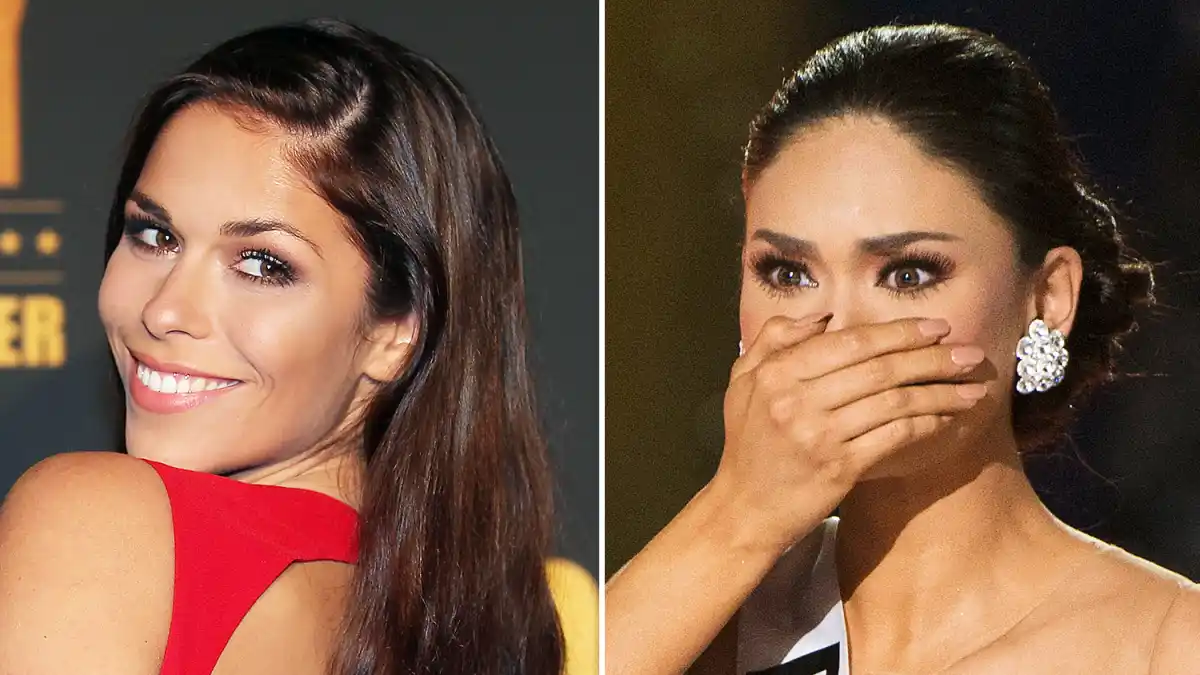 Miss Germany Sarah-Lorraine Riek and Miss Philippines Pia Alonzo Wurtzbach