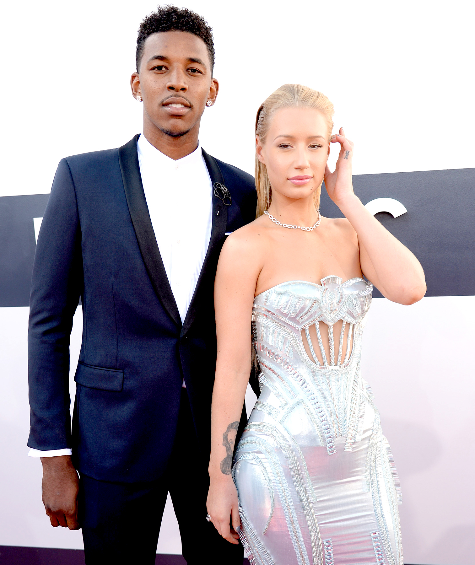Nick Young and Iggy Azalea attend the 2014 MTV Video Music Awards.