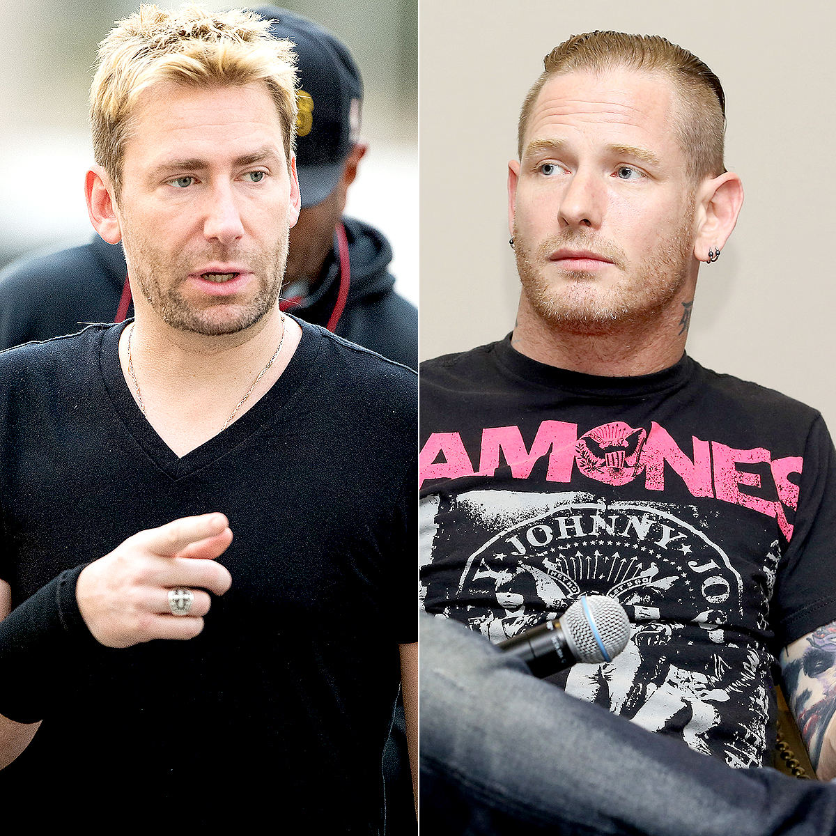 Chad Kroeger of Nickelback and Corey Taylor of Slipknot