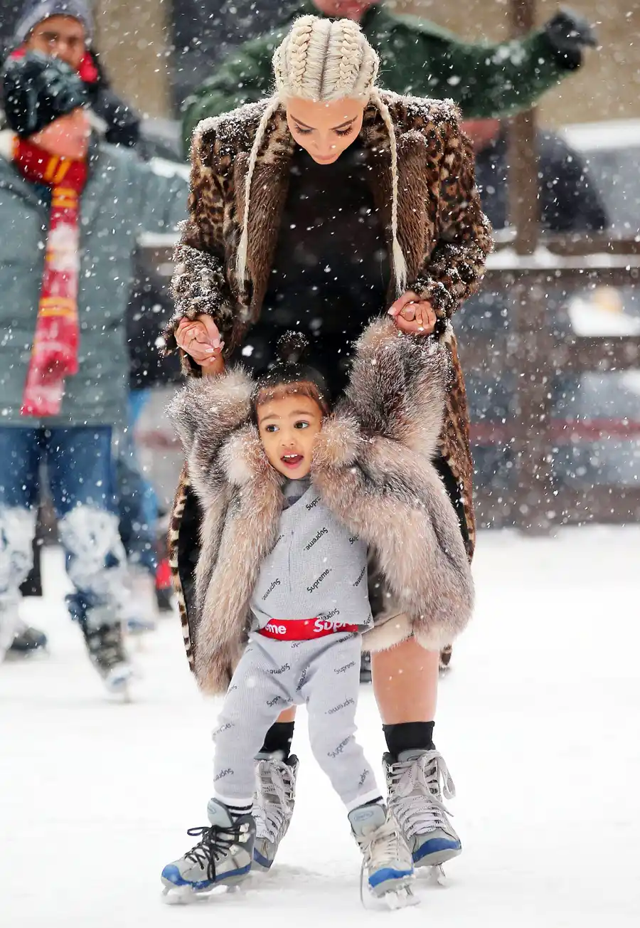 North West Kim Kardashian ice skating