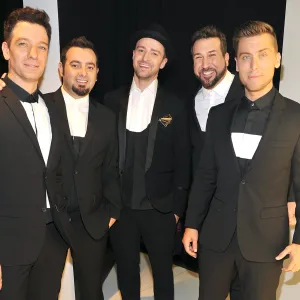 JC Chasez, Chris Kirkpatrick, Justin Timberlake, Joey Fatone and Lance Bass of N'Sync attends the 2013 MTV Video Music Awards at the Barclays Center on August 25, 2013 in the Brooklyn borough of New York City.