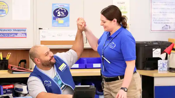 Colton Dunn and Lauren Ash